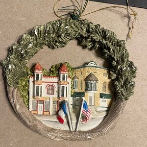 Christmas ornament- Corning, Iowa Decorative Wreath . Series 1996
